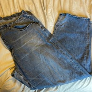 Super soft faded jeans slim straight stretch